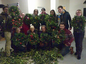 Making wreaths