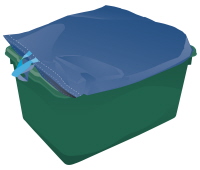 Recycling Box and Blue Bag
