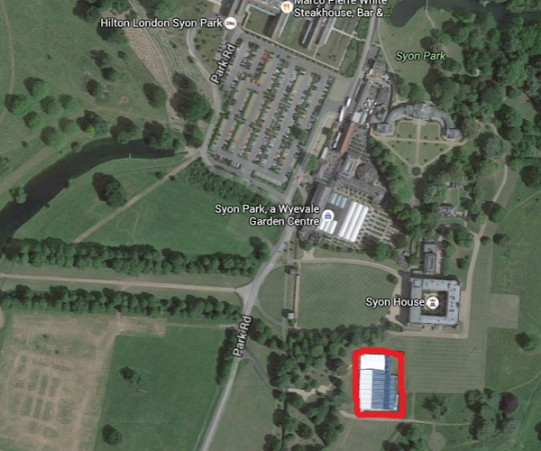 Location of The Garden Marquee