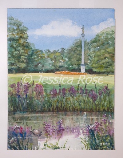 Flora Column, Syon Park (watercolour by Jessica Rose)