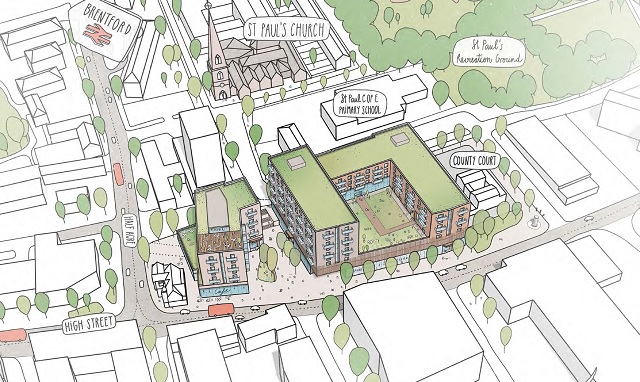 Plan of Morrisons Development Brentford