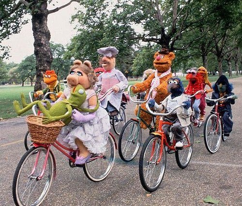 Sesame Street cyclists