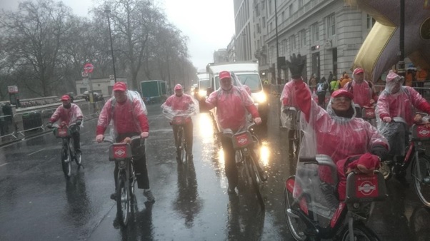 Wet cyclists
