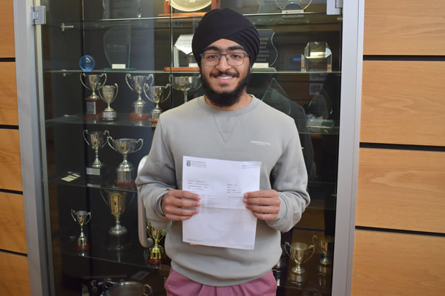 Arjun Notay achieved the school's best ever GCSE result 