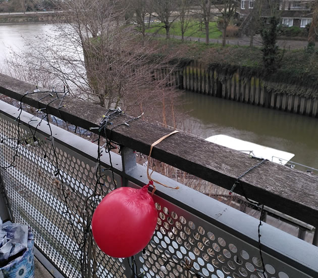 Balloon on a balcony 