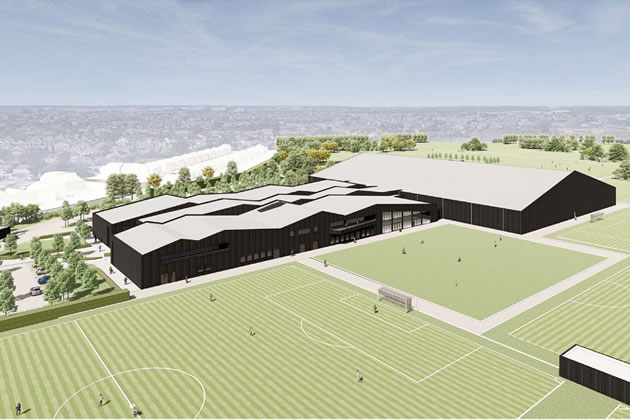 CGI of the proposed new facilities on Jersey Road