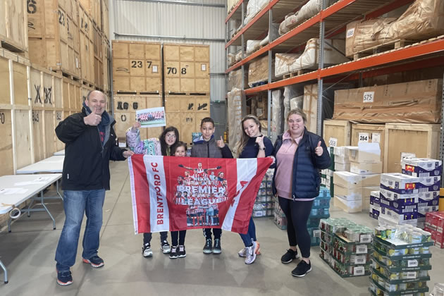 The hampers were packed in Alexander's Heathrow warehouse 