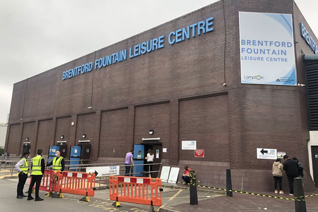 Brentford Fountain Leisure Centre hosting vaccine clinic