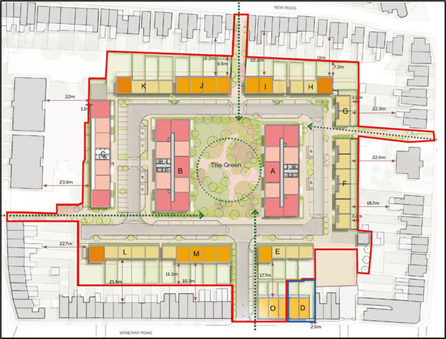 New planned layout for Griffin Park site 