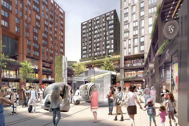 A visualisation of Hudson Square from the developer 