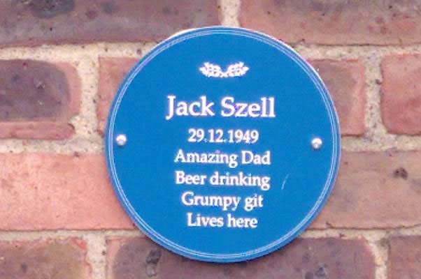 Jack Szell Blue Plaque