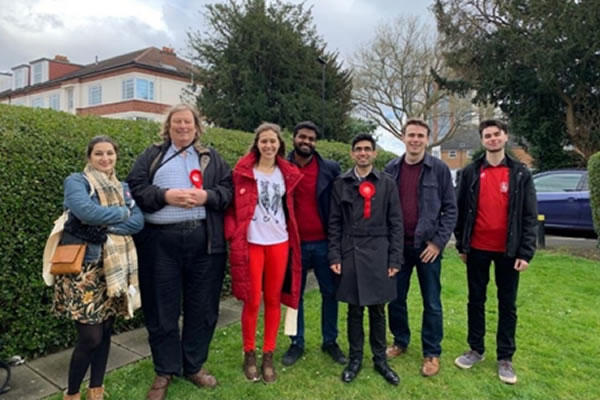 Labour campaigning in Brentford