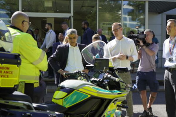 The Mayor at the opening with Daniel Elekeles and the new electric motorbike