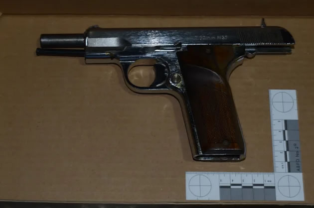 One of the pistols discovered in Isleworth