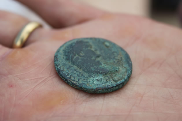 A Roman coin recovered near Brentford High Street