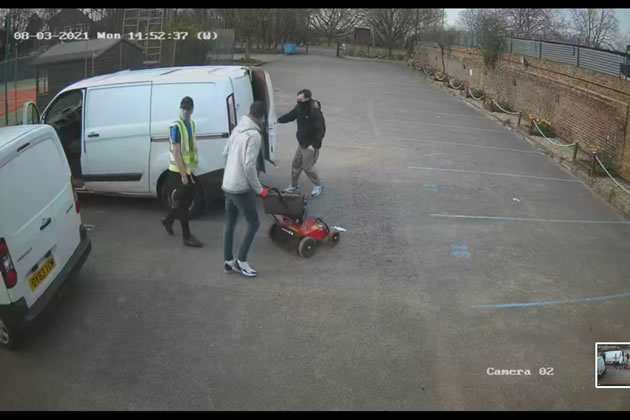CCTV showing males sought in connection with thef