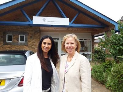 MP Ruth Cadbury Ruth visiting the Mulberry Centre in 2019.