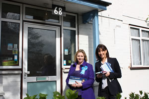 samantha cameron canvassing with Mary Macleod