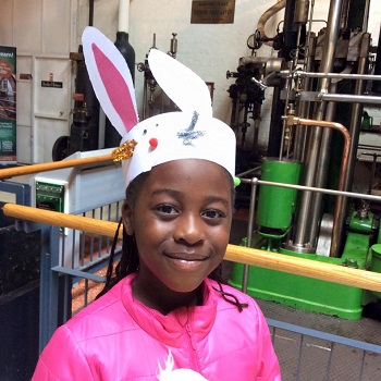 Little girl with Bunny Ears