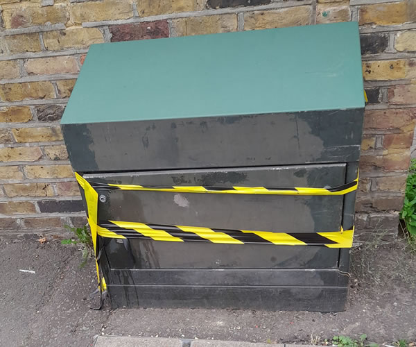 Broken telco box 