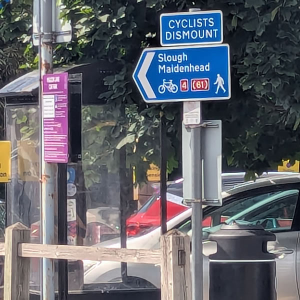 Eton cycling sign 