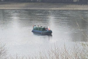 A boat in a lake