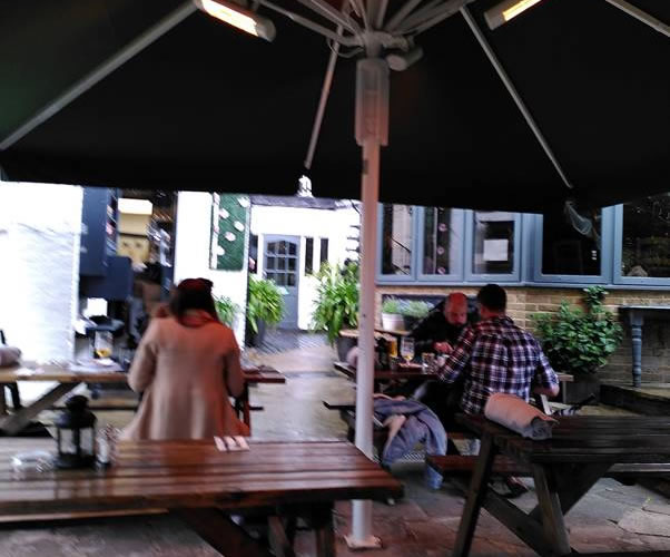 Outside at the weir
